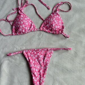 Floral Pink Bikini Set